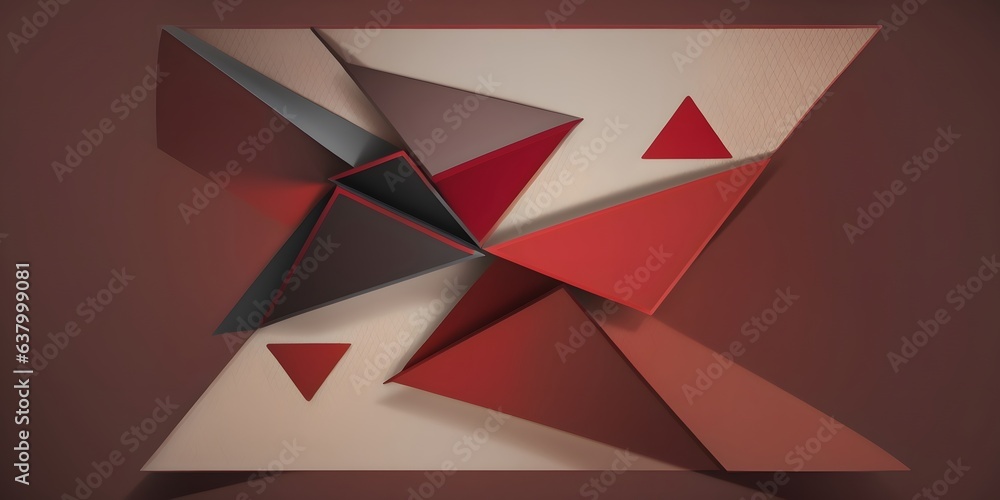 Aufkleber abstract background with triangles. abstract. shape envelope, letter. dark red modern background for