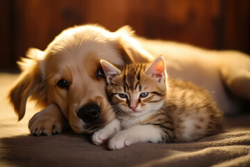 Kitten And Puppy