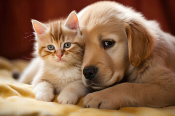 Kitten And Puppy