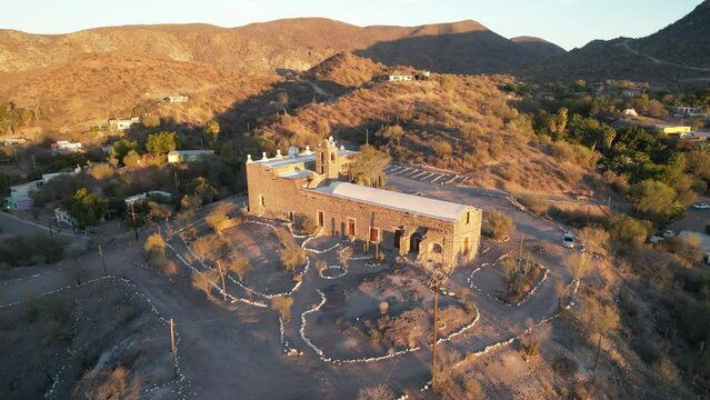 Oasis en Muleg&eacute;, Baja California Sur, M&eacute;xico, dron 4K
