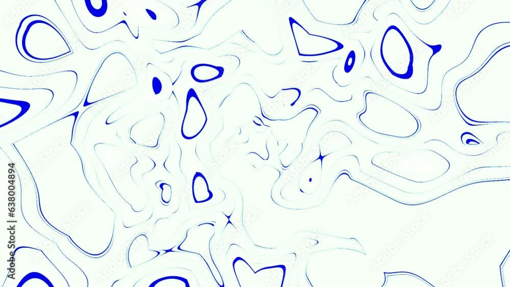 Poster Geometry shapes. Abstract background. Old screen effect. Abstract wavy circles animation