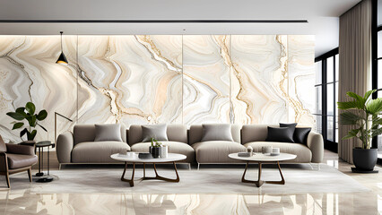 modern living room with furniture