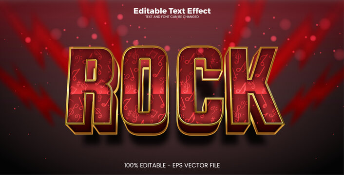 Rock editable text effect in modern trend style