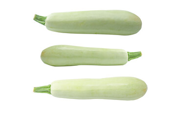 Fresh zucchini isolated on a white background.