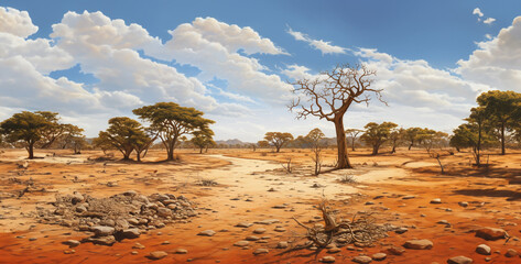 West Africa desert sun HD wallpaper