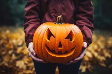 Gentle Harvest Hold: Capturing Halloween's Essence