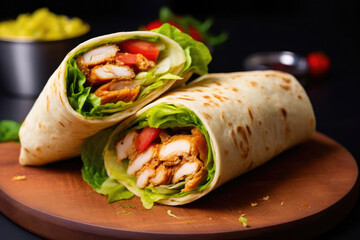 Mouthwatering Roasted Chicken Wrap