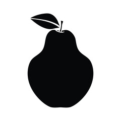 Pear simple fruit icon for web. UI gradient icon, sign or logo.