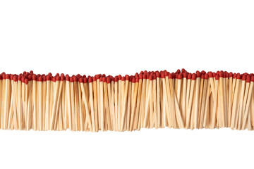 Boxes with new matchsticks isolated on a background.