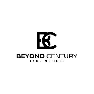 MODERN LETTER BC VECTOR LOGO DESIGN