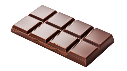 bar of chocolate milk chocolate squares isolated 