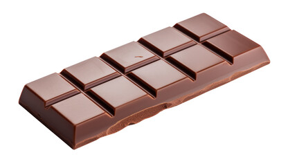 bar of chocolate milk chocolate squares isolated 
