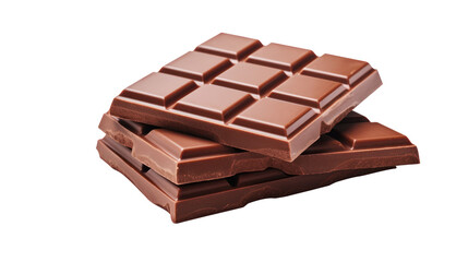bar of chocolate milk chocolate squares isolated 