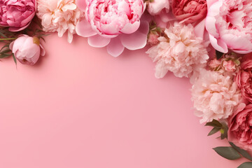 Floral Elegance Unveiled: Pink Peonies and Roses