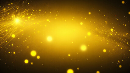 Fototapeta na wymiar Dark Yellow and glow particle abstract background texture