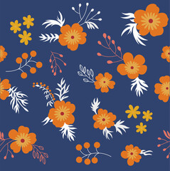 flower pattan for textile design vector