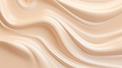 Obraz premium Composition of cream texture. Abstract beige background with wavy lines
