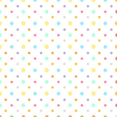Seamless colorful cloud pattern, Geometric pastel theme pattern on white background, Wrapping paper design.