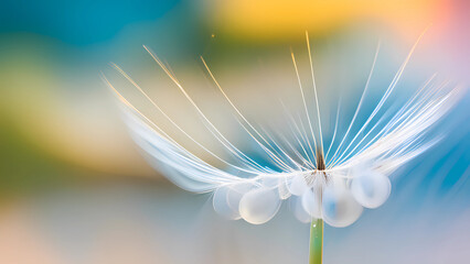 white flower on blue background - Powered by Adobe