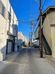 Back street in Long Beach, California, USA