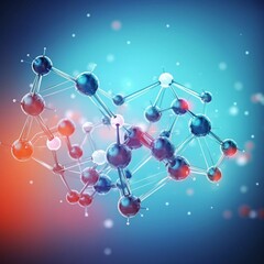 Obraz na płótnie Canvas 3d model of molecule