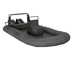 3d rendering military boat, maritime transport concept