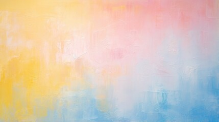 Obraz premium Abstract oil painting on canvas. Paint spots. Paint strokes blue. pink, yellow created with Generative AI technology.