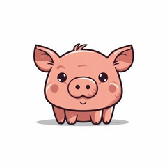 Obraz na płótnie Canvas Illustration of a drawing of a little pig. Generative AI.
