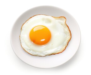 Fried egg isolated.