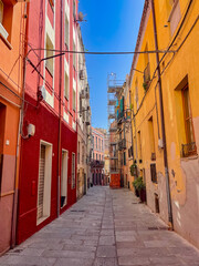 Fototapeta na wymiar narrow street in italian town