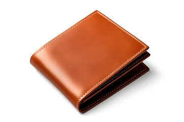 Classic wallet on white background