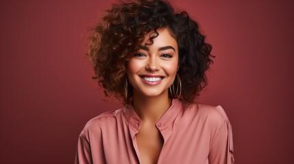 portrait of a vivacious successful girl