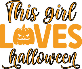 Fototapeta premium This girl loves Halloween