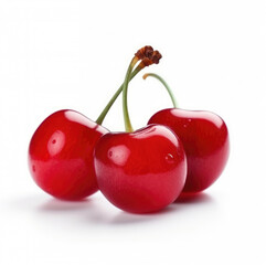 Cherry fruit isolated on white