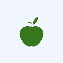 Illustration of an green apple. The logotype for your company or fruit symbol for your projects - 638045600