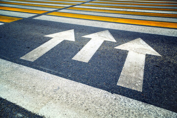 Crosswalk on the city road