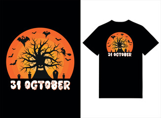 Thirty First October Halloween T-shirt Design