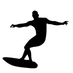 Fototapeta na wymiar Surfer silhouette