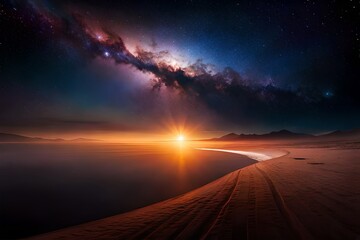 Fototapeta premium sunrise in the desert