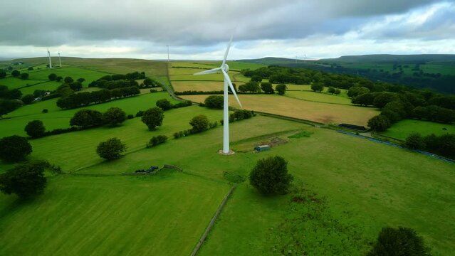 Wind Turbine/Farm in a South Wales Valley, UK