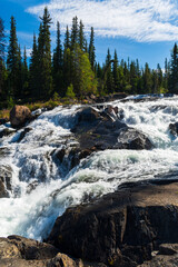Cameron River Falls in Hidden Lake Territorial Park, Northwest Territories, Canada