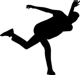 Bowling player silhouettes