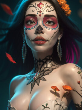 D&iacute;a de muertos Catrina