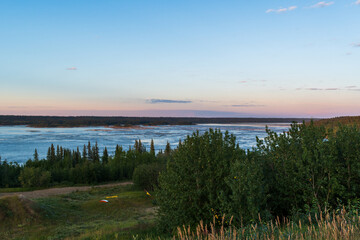 Rapids on Slave River near Fort Smith, Northwest Territories, Canada