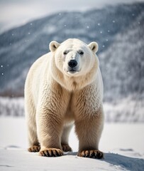 Polar Bear in The Snow