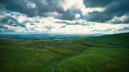 Aerial photo in Yorkshire Dales