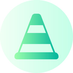 traffic cone gradient icon