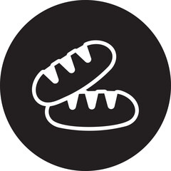 Obraz premium bread glyph icon