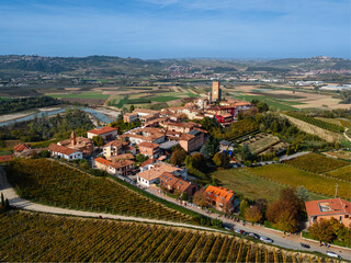 View of Barbaresco, Langhe, Piedmont, Italy - 638057085