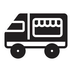 food truck glyph icon